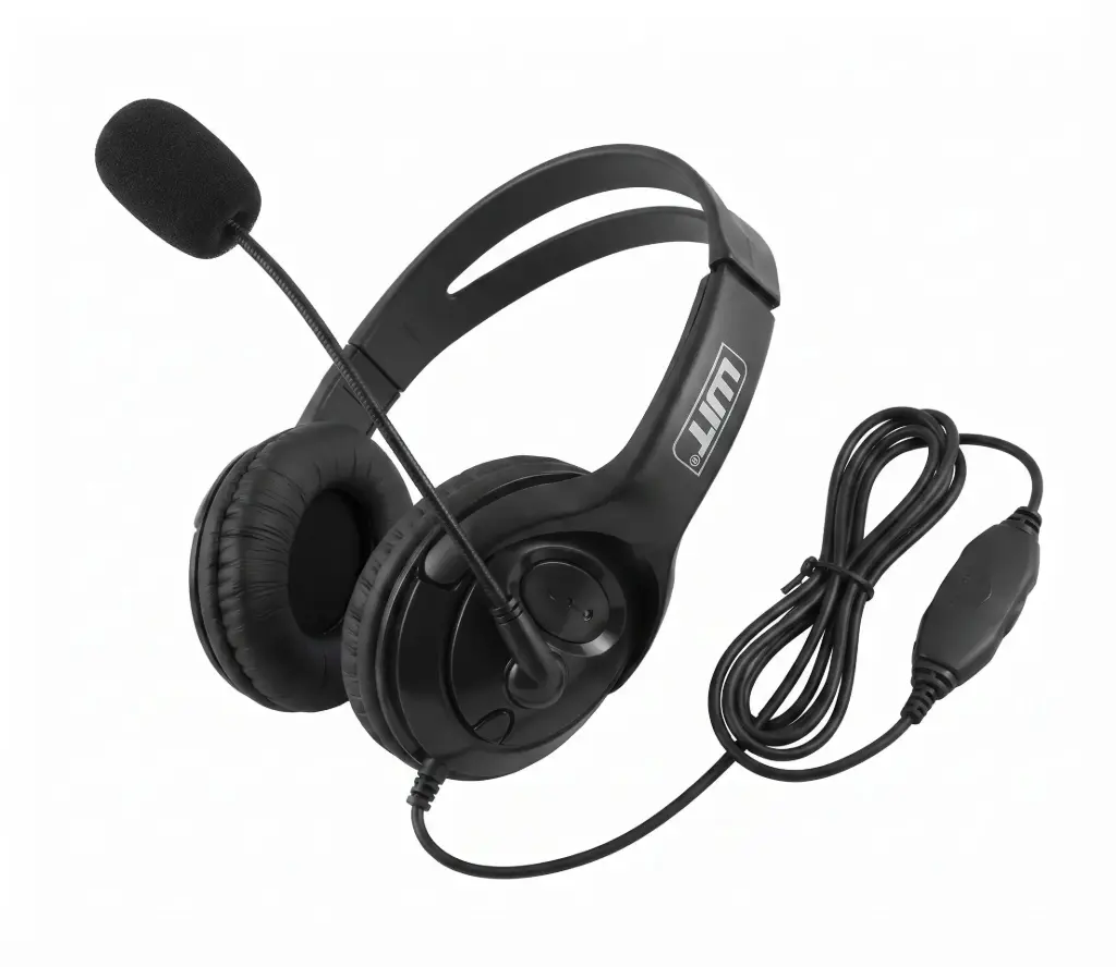 DIADEMA AUDIFONOS DOBLE JACK 3.5MM PARA PC MICROFONO COMODOS CALL CENTER