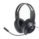 DIADEMA AUDIFONOS USB CON MICROFONO NEGRO CUERINA 