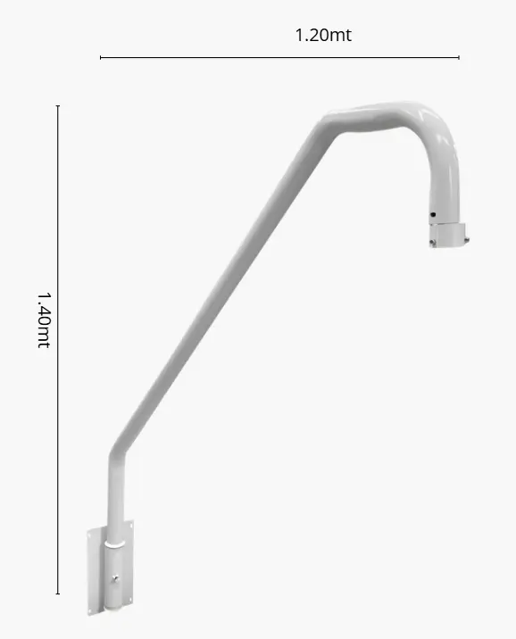 SOPORTE PARA PTZ TIPO GANSO BLANCO ANCHO 120CM Y 140 CM ALTO APERTURA 
