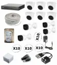 KIT DE 10 CAMARAS DE SEGURIDAD 1080P DAHUA CCTV + BALA