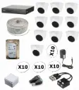 KIT DE 10 CAMARAS DE SEGURIDAD 1080P DAHUA CCTV  