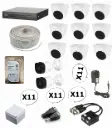 KIT DE 11 CAMARAS DE SEGURIDAD 1080P DAHUA CCTV + BALA