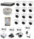 KIT DE 12 CAMARAS DE SEGURIDAD 1080P DAHUA CCTV FULL HD