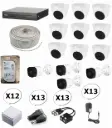 KIT DE 13 CAMARAS DE SEGURIDAD 1080P DAHUA CCTV + BALA 