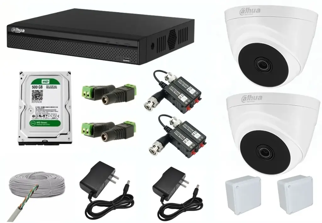 KIT DE 2 CAMARAS DE SEGURIDAD 5MP ULTRA HD DAHUA CCTV 
