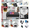 KIT DE 4 CAMARAS DE SEGURIDAD 5MP ULTRA HD DAHUA CCTV FULL COLOR