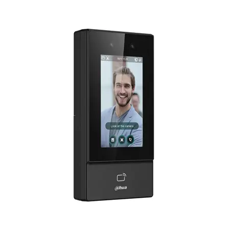 CONTROL DE ACCESO EXTERIOR LCD TACTIL FACIAL TARJETA CAMARA DUAL 2MP DAHUA