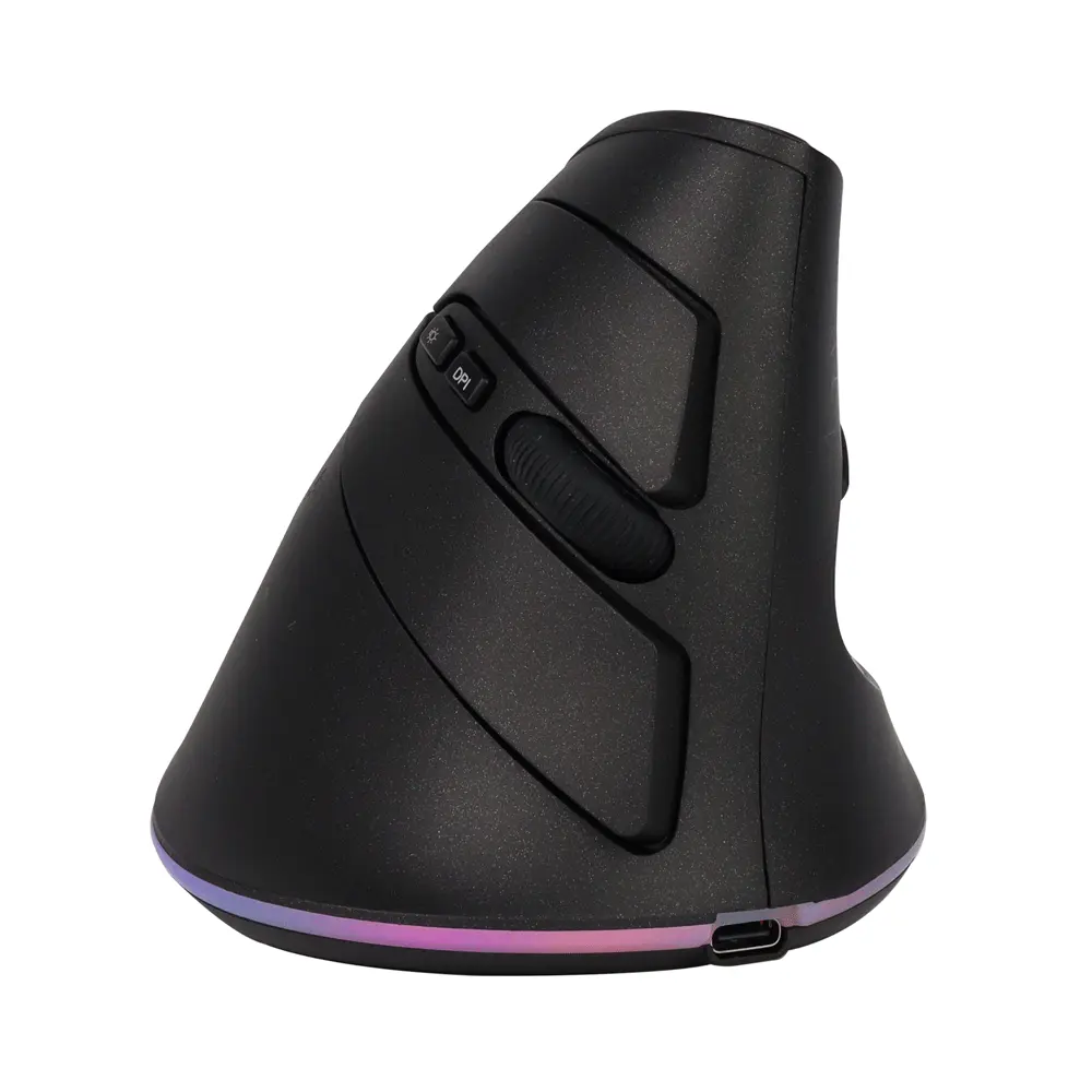 MOUSE VERTICAL GAMER BLUETOOTH + 2.4GHZ INALAMBRICO RECARGABLE 2400DPI