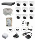 KIT DE 9 CAMARAS DE SEGURIDAD 5MP ULTRA HD DAHUA CCTV 