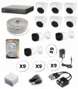 KIT DE 9 CAMARAS DE SEGURIDAD 5MP ULTRA HD DAHUA CCTV + BALA 