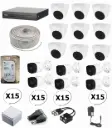 KIT DE 15 CAMARAS DE SEGURIDAD 5MP DAHUA CCTV + BALA ULTRA HD