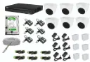 KIT DE 6 CAMARAS DE SEGURIDAD DOMO 1080P DAHUA CCTV 