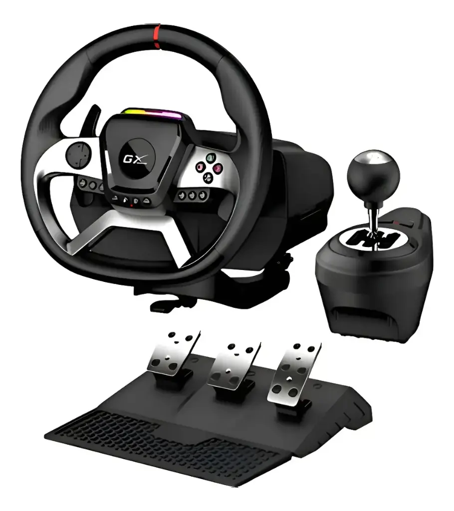 TIMON GENIUS GAMER SPEEDMASTER X5 FF 3 PEDALES + PALANCA DE CAMBIOS VIBRADOR PC PS4 XBOX ONE