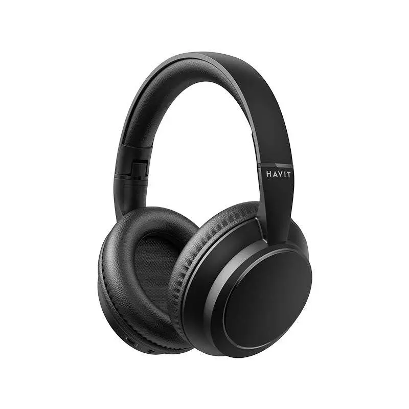 AUDIFONOS DIADEMAS BLUETOOTH NEGROS HAVIT RECARGABLES TIPO C H619BT