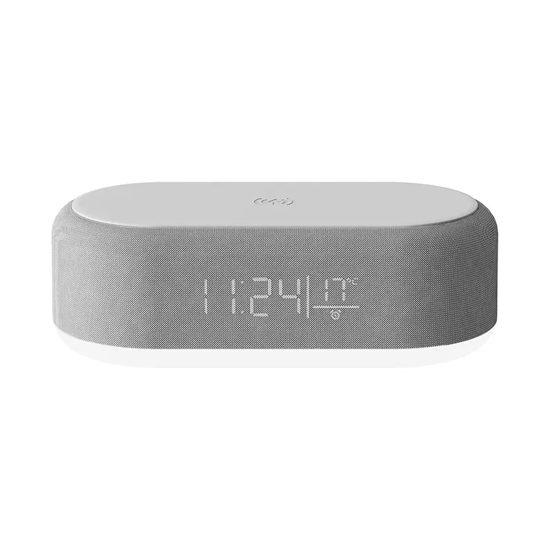 PARLANTE 5 EN 1 BLUETOOTH RELOJ CARGADOR INALAMBRICO ALARMA LAMPARA TERMOMETRO 5W 
