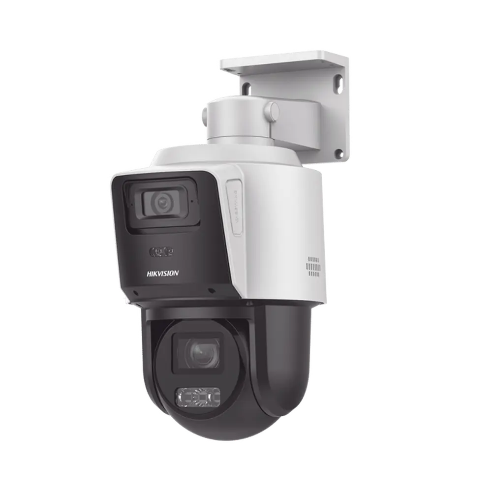 CAMARA DE SEGURIDAD DOMO PTZ IP DOBLE LENTE 4MP Y 4MP POE MICROFONO