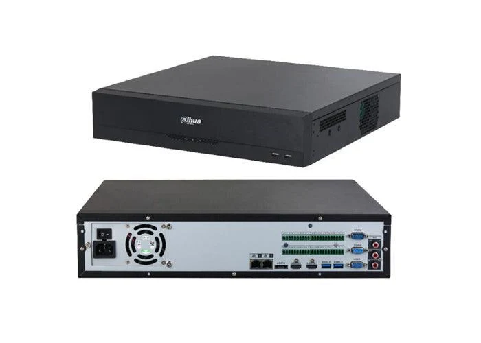 NVR DE 32 CANALES IP 8K RECONOCIMIENTO FACIAL ANPR IA POR CAMARA 8 BAHIAS HDD