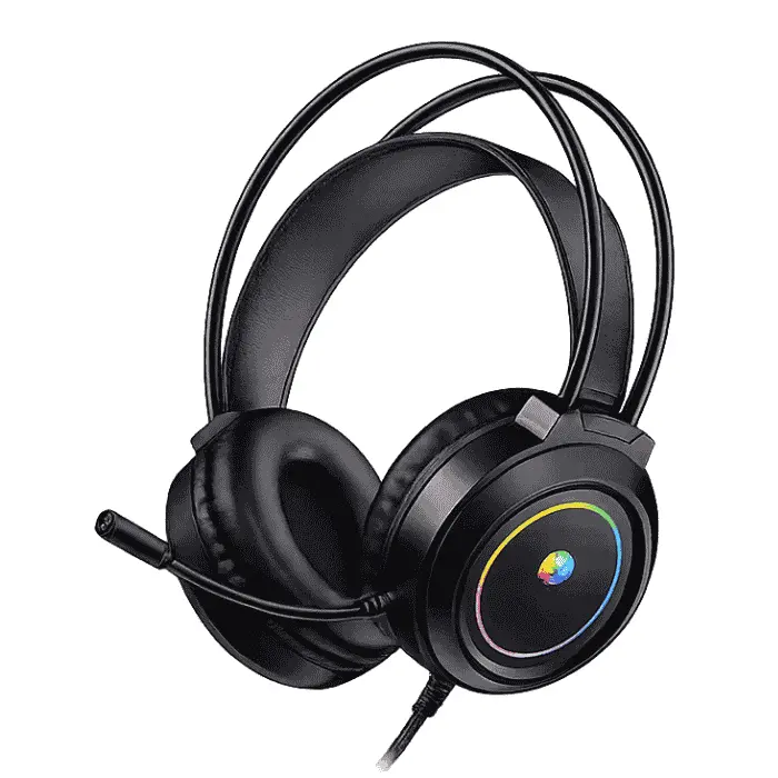 DIADEMA AUDIFONOS GAMER RGB USB 7.1 ULTRA BASS CUERINA PU 