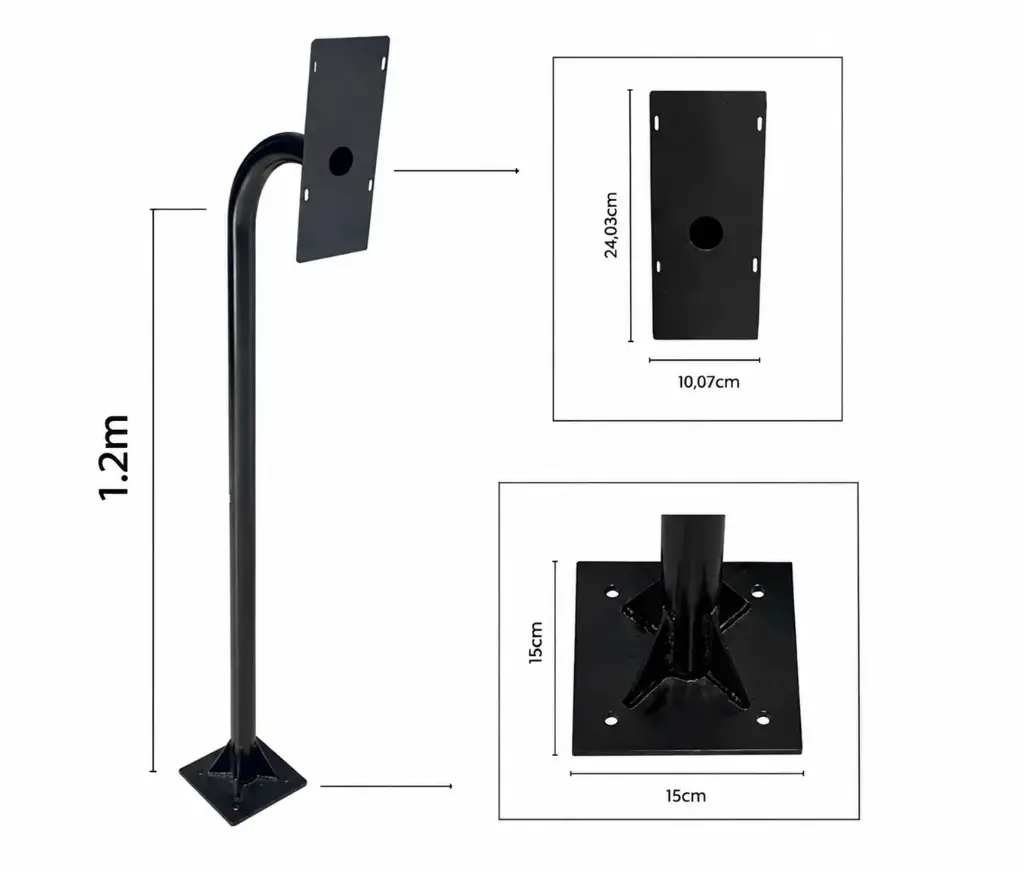 PEDESTAL PARA VIDEO PORTEROS O CONTROL DE ACCESO 1.20M ALTURA