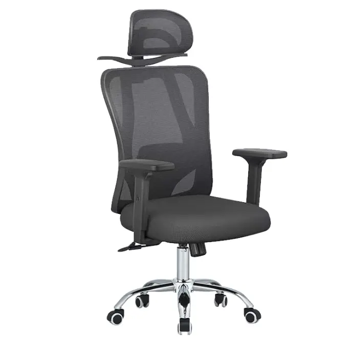 SILLA GERENCIAL LONGYI RECLINABLE PERCHERO BRAZO 2D BASE CROMO