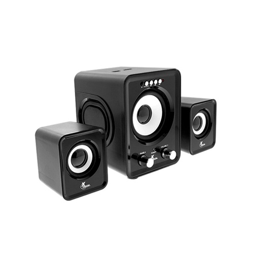 [XTS-375BK] PARLANTES XTECH XTS-375 2.1 SUBWOOFER 3.5MM USB NEGRO 12W