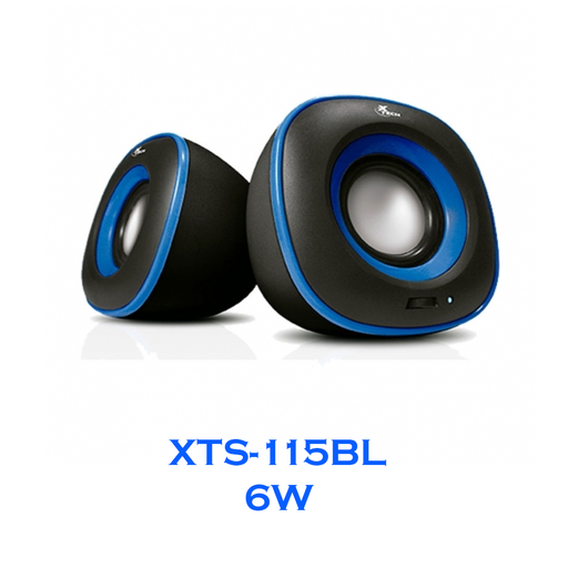 [XTS-115BL] PARLANTES ESTÉREO MULTIMEDIA DE 2.0 ALIMENTACIÓN USB Y CONEXIÓN DE 3,5MM