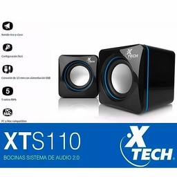 [XT-S110] BOCINAS X-TECH XTS-110/XTS110 COLOR NEGRO 1 WATT