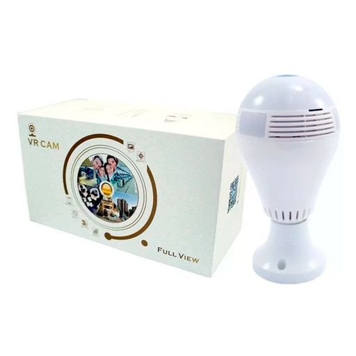 [VR-V380-V9-2] CÁMARA WIFI DE SEGURIDAD BOMBILLO 360 GRADOS FULL HD VR-V380
