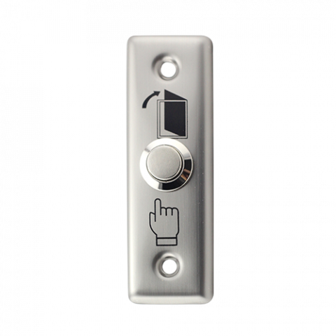 [EX-801A] BOTON DE SALIDA PUSH GRIS METALICO