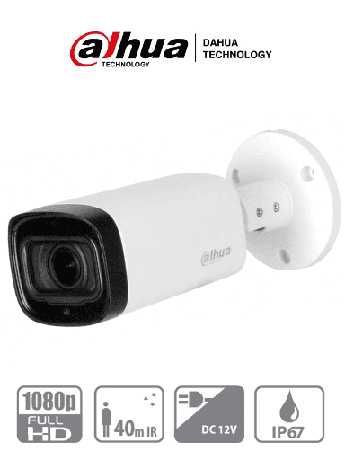 [DH-HAC-B4A21N-VF] CAMARA 4 EN 1 1/2,7" CMOS 1080P TIPO BALA LENTE VARIFOCAL 2,7-12MM FOV 33°-106° DWDR IR 30M IP67
