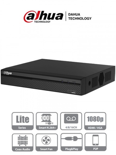 [DHI-XVR5116HS-S2] XVR 16CH + 8CH IP GRABACION HASTA 4M-N 1 HDMI 1 E/S RCA 1 SATA RS485 H264+
