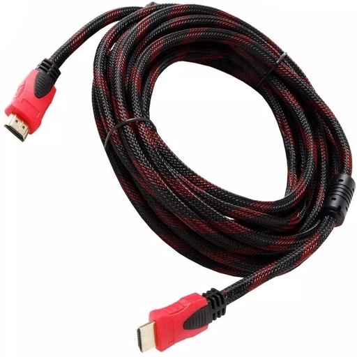 [HDMI10M] CABLE HDMI DE 10 METROS ENMALLADO ROJO 1080P