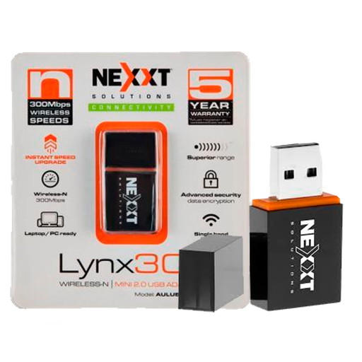 [LYNX301-AC] USB ADAPTADOR WIFI 300MBPS NEXXT 2.4GHZ USB 2.0