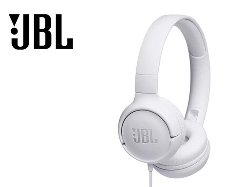 [JBLT500WHTAM] AUDIFONOS JBL T500 BLANCOS CONTRARUIDO ORIGINALES
