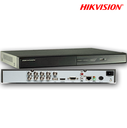 [DS-7208HGHI-K1] DVR 2 Megapixel LITE / 8 Canales TURBOHD + 2 Canales IP / 1 Bahía de Disco Duro / 1 Canal de Audio / Audio por coaxitron