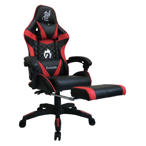 [108610R] SILLA GAMER REPOSAPIES COJIN CERVICAL RECLINABLE UMEKO NEGRA