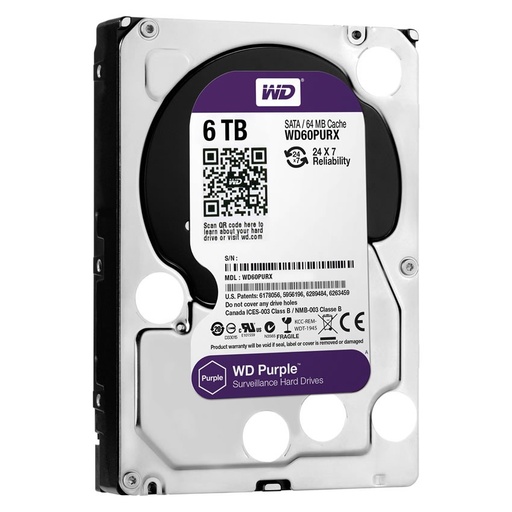 [DP6T] DISCO DURO PC 6TB TERAS WD WESTERN PURPURA CAMARA DVR
