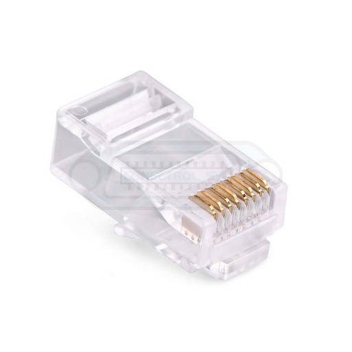 [PLUG6] PLUG RJ45 CATEGORIA 6 PLASTICO RED UTP TRANSPARENTE