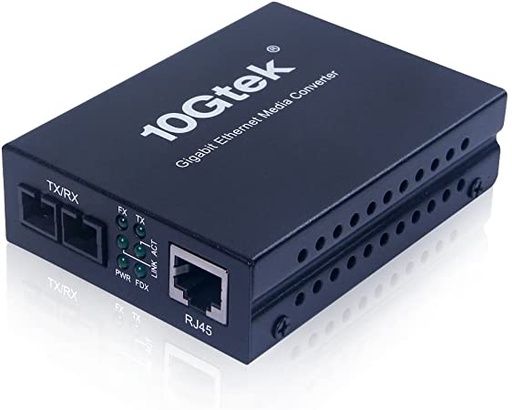 [LPICF3100201] CONVERTIDORES DE MEDIO 10/100/1000MBPS FIBRA DUAL CONECTOR SC MONOMODO SOPORTA HASTA 20KM