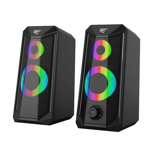 [SK202-BLACK] PARLANTE GAMER NEGRO RGB USB 3.5M PARA PC 10W