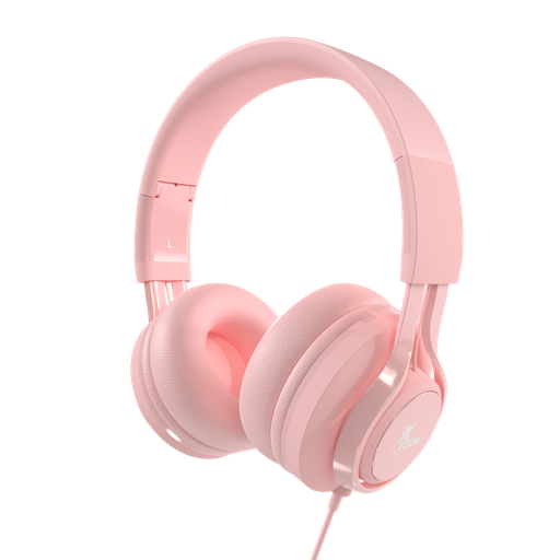 [XTH-355] AUDIFONOS DIADEMA GAMER ROSADOS CABLEADOS 3.5MM