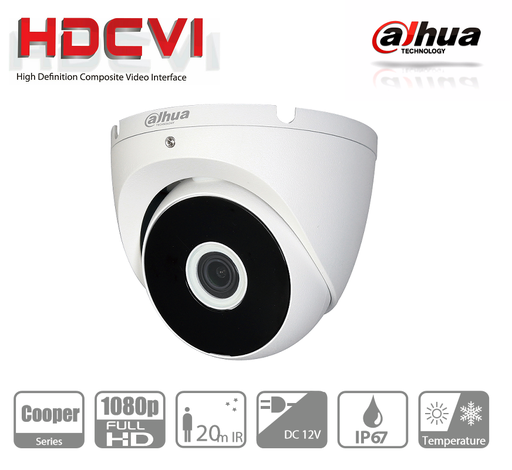 [DH-HAC-T2A51N-0280B-S2] CAMARA 4 EN 1 1/2,7" CMOS 5MP@25FPS TIPO DOMO METALICO 2,8MM FOV 106° DWDR IR 20M IP67