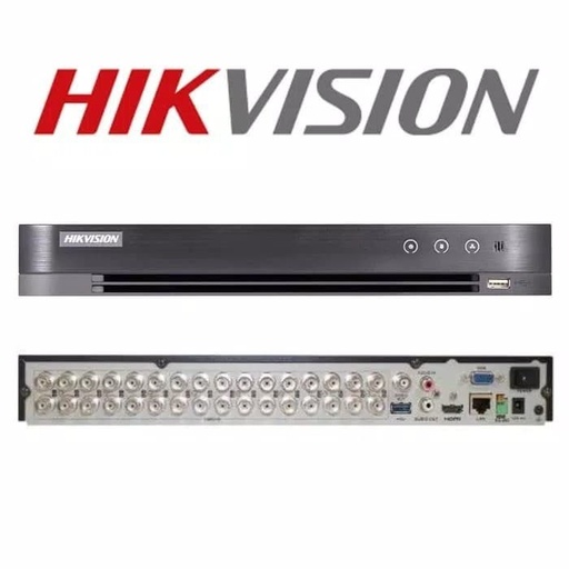 [iDS-7232HQHI-M2/S] DVR 32CH TURBO 4MP Llite 2 BAHIA/ 10TB H.265+ ANALITICAS AUDIO POR COAXITRON SALIDA DE VIDEO 1080P ENTRADA Y SALIDA DE ALARMA AcuSense HIKVISION
