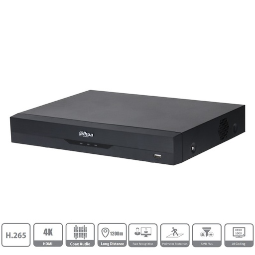 [DH-XVR5108HS-4KL-I3] XVR 8CH + 4CH IP GRABACION CVI/IP HASTA 4K AHD/TVI HASTA 5MP 1 HDMI 1 E/S RCA 1 SATA RS485 H265+