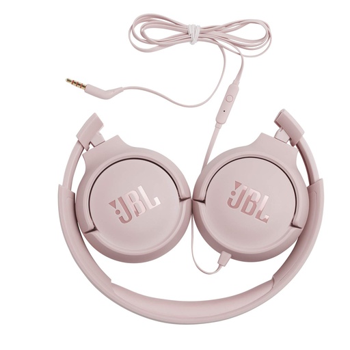 [JBLT500PIKAM] AUDIFONOS CABLEADOS JBL T500 ROSADOS 3.5MM CONTRARUIDO