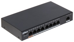 [DH-PFS3009-8ET-96] SWITCH POE 8 PUERTOS FASTETHER IEEE 802.3 AF/AT 1 PUERTO HASTA 60W RESTANTES HASTA 30W TOTAL MAX 96W DAHUA
