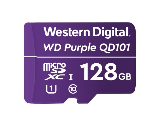 [WDD0128G1P0C] MICROSD WESTER DIGITAL PURPLE CLASE 10 128GB PARA VIDEOVIGILANCIA