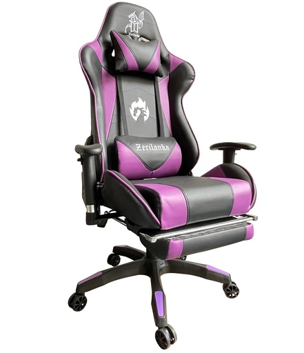 [108048PURPLE] SILLA GAMER RECLINABLE ERGONOMICA MORADA KITSUNE
