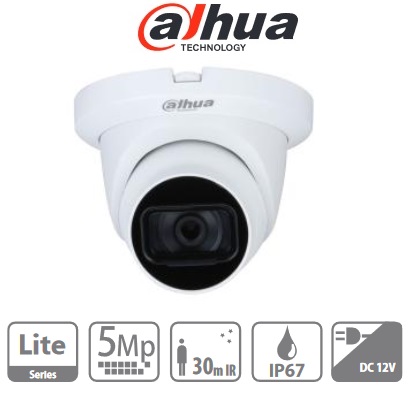 [DH-HAC-HDW1500TLQN-A-0280B-S2] CAMARA 4 EN 1 1/2,7" CMOS 5MP@20FPS TIPO DOMO SEMIMETALICO LENTE 2,8MM FOV 93° DWDR IR 30M IP67 MIC