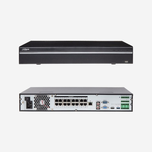 [DHI-NVR5432-16P-4KS2E] NVR 32CH H.265+ DECODIFICACION 4CH@4K O 16CH@2MP AB ENTRADA 320MBPS 4 SATA 2 HDMI 16 POE MAX 150W
